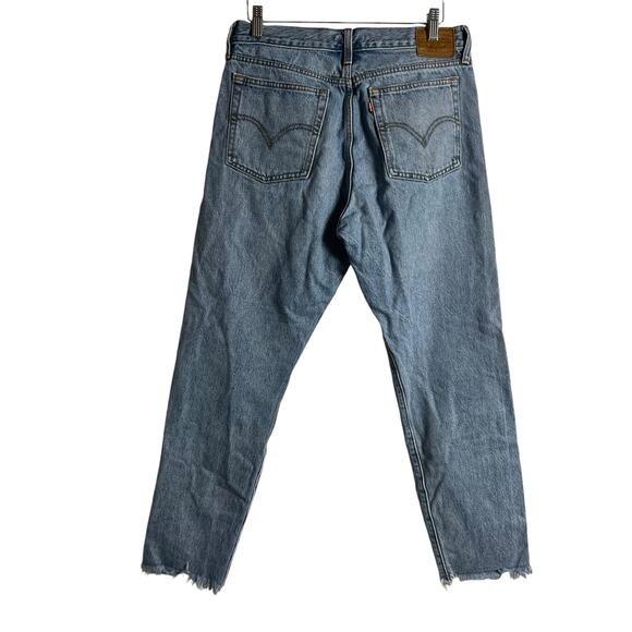 Levi’s Icon Fit High Rise Straight Ankle Denim Blue Jeans Size 30 - Picture 14 of 16